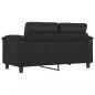 Preview: 2-Sitzer-Sofa Schwarz 120 cm Kunstleder