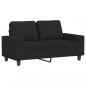 Preview: 2-Sitzer-Sofa Schwarz 120 cm Stoff