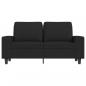 Preview: 2-Sitzer-Sofa Schwarz 120 cm Stoff