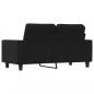 Preview: 2-Sitzer-Sofa Schwarz 120 cm Stoff