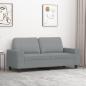 Preview: ARDEBO.de - 2-Sitzer-Sofa Hellgrau 140 cm Stoff