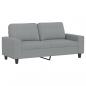 Preview: 2-Sitzer-Sofa Hellgrau 140 cm Stoff