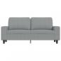 Preview: 2-Sitzer-Sofa Hellgrau 140 cm Stoff