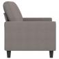 Preview: 2-Sitzer-Sofa Taupe 140 cm Stoff