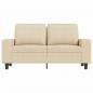 Preview: 2-Sitzer-Sofa Creme 120 cm Stoff