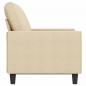 Preview: 2-Sitzer-Sofa Creme 120 cm Stoff