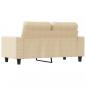 Preview: 2-Sitzer-Sofa Creme 120 cm Stoff