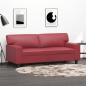 Preview: ARDEBO.de - 2-Sitzer-Sofa Weinrot 140 cm Kunstleder