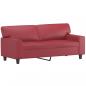 Preview: 2-Sitzer-Sofa Weinrot 140 cm Kunstleder