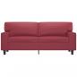 Preview: 2-Sitzer-Sofa Weinrot 140 cm Kunstleder