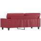 Preview: 2-Sitzer-Sofa Weinrot 140 cm Kunstleder