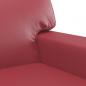 Preview: 2-Sitzer-Sofa Weinrot 140 cm Kunstleder