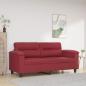 Preview: ARDEBO.de - 2-Sitzer-Sofa Weinrot 140 cm Kunstleder