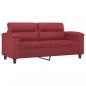 Preview: 2-Sitzer-Sofa Weinrot 140 cm Kunstleder