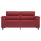 Preview: 2-Sitzer-Sofa Weinrot 140 cm Kunstleder