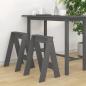 Preview: ARDEBO.de - Hocker 2 Stk. Grau 40x40x60 cm Massivholz Kiefer