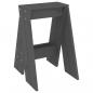 Preview: Hocker 2 Stk. Grau 40x40x60 cm Massivholz Kiefer