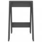 Preview: Hocker 2 Stk. Grau 40x40x60 cm Massivholz Kiefer