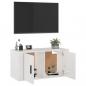 Preview: TV-Wandschrank Hochglanz-Weiß 80x34,5x40 cm