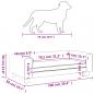 Preview: Hundebett mit Verlängerung Schwarz 100x50x30 cm Samt