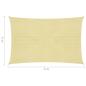 Preview: Sonnensegel 160 g/m² Beige 3x4 m HDPE