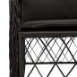 Preview: Gartenstühle mit Kissen 2 Stk. Schwarz Poly Rattan