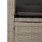 Preview: Gartensessel mit Kissen 2 Stk. Verstellbar Hellgrau Poly Rattan