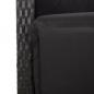 Preview: 3-tlg. Bistro-Set mit Kissen Schwarz Poly Rattan