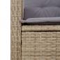 Preview: Gartensessel mit Kissen Verstellbar Beigemischung Poly Rattan