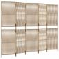 Preview: Paravent 5-tlg. Beige Poly Rattan