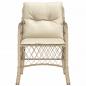 Preview: Gartenstühle mit Kissen 2 Stk. Beige Poly Rattan