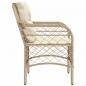 Preview: Gartenstühle mit Kissen 2 Stk. Beige Poly Rattan