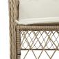 Preview: Gartenstühle mit Kissen 2 Stk. Beige Poly Rattan