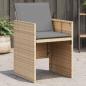 Preview: ARDEBO.de - Gartenstühle mit Kissen 4 Stk. Beigemischung Poly Rattan