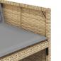 Preview: Gartenstühle mit Kissen 4 Stk. Beigemischung Poly Rattan