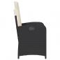 Preview: Gartensessel mit Kissen 2 Stk. Verstellbar Schwarz Poly Rattan