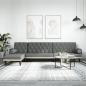 Preview: ARDEBO.de - Schlafsofa in L-Form Dunkelgrau 260x140x70 cm Stoff