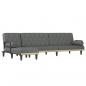 Preview: Schlafsofa in L-Form Dunkelgrau 260x140x70 cm Stoff