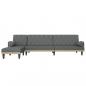 Preview: Schlafsofa in L-Form Dunkelgrau 260x140x70 cm Stoff