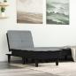 Preview: ARDEBO.de - Chaiselongue Hellgrau Stoff