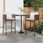 Preview: ARDEBO.de - Barhocker 2 Stk. mit Kissen Braun Poly Rattan