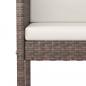 Preview: Barhocker 2 Stk. mit Kissen Braun Poly Rattan