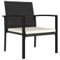 Preview: Garten-Essstühle 2 Stk. Poly Rattan Schwarz