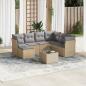 Preview: ARDEBO.de - 8-tlg. Garten-Sofagarnitur mit Kissen Beige Poly Rattan