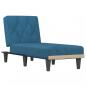 Preview: Chaiselongue Blau Samt