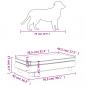 Preview: Hundebett mit Verlängerung Rosa 100x50x30 cm Samt