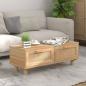 Preview: ARDEBO.de - Couchtisch Braun 80x40x30 cm Holzwerkstoff & Massivholz Kiefer