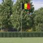 Preview: ARDEBO.de - Belgische Flagge mit Mast 6,23 m Aluminium