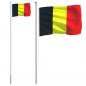 Preview: Belgische Flagge mit Mast 6,23 m Aluminium