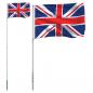 Preview: Flagge Großbritanniens mit Mast 5,55 m Aluminium